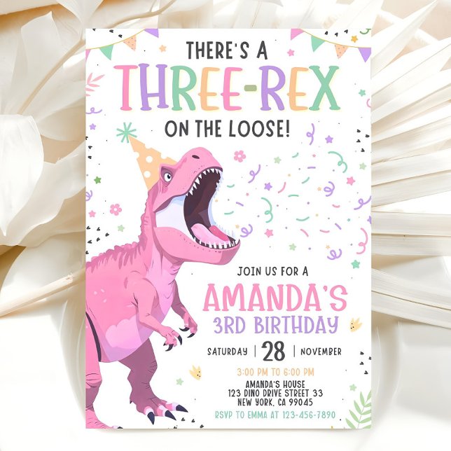 Invitación al cumpleaños rosado de dinosaurio edit (Subido por el creador)