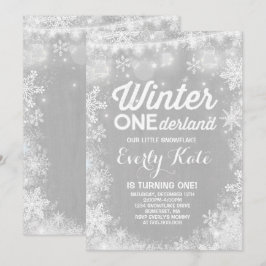 Invitación al cumpleaños rustico de ONEderland Inv