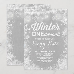 Invitación al cumpleaños rustico de ONEderland Inv