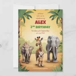 Invitación al cumpleaños Safari Animación de la ju