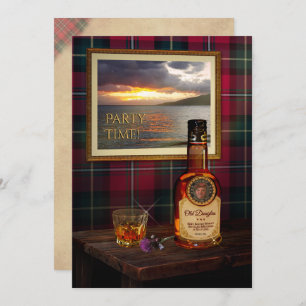 Invitación al cumpleaños Scotch Whisky (personaliz