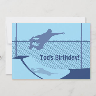 Invitación al cumpleaños - Skateboard