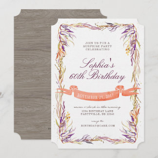 Invitación al cumpleaños sorpresa para adultos de 