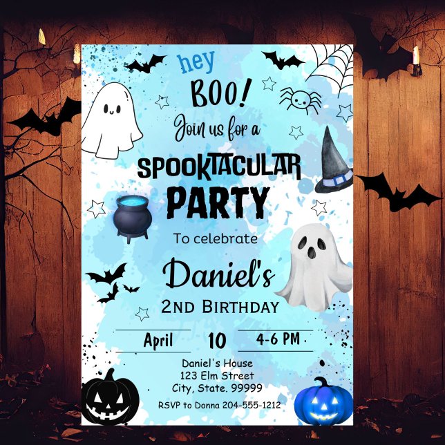Invitación al cumpleaños Spooktacular de Halloween (Subido por el creador)