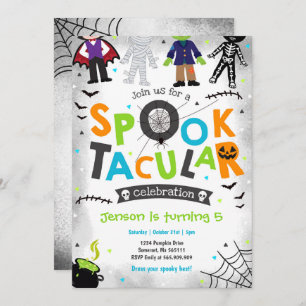 Invitación al cumpleaños Spooktacular de Halloween
