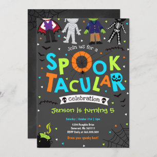 Invitación al cumpleaños Spooktacular de Halloween