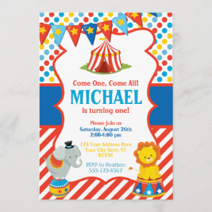 Invitación al cumpleaños - Tema del carnaval