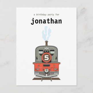 Invitación al cumpleaños - Tren