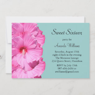 Invitación al cumpleaños tropical (turquesa)