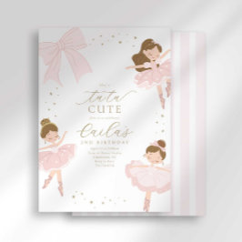 Invitación al cumpleaños Tutu Cute Ballerina