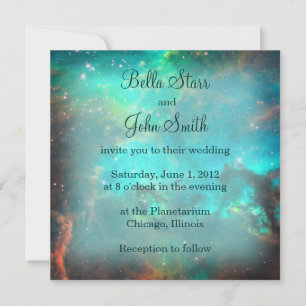 Invitación al cúmulo estelar Aqua Green