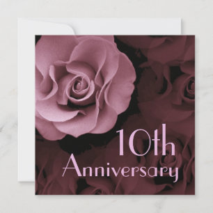 Invitación al décimo aniversario - PINK Rose