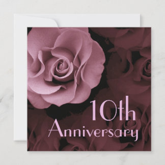 Invitación al décimo aniversario - PINK Rose