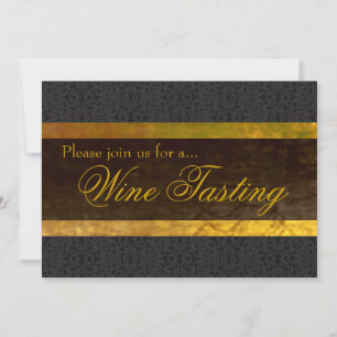 Invitación al degustación de vino negro de encaje