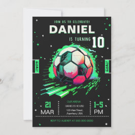 Invitación al deporte por cumpleaños de fútbol