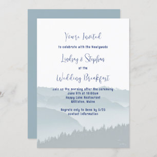Invitación al desayuno Boda Misty Mountains