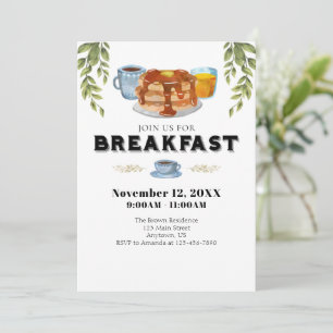 Invitación al desayuno con crepes