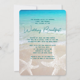 Invitación al desayuno de bodas en la playa del Oc