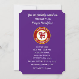 Invitación al desayuno de la oración del HOJ