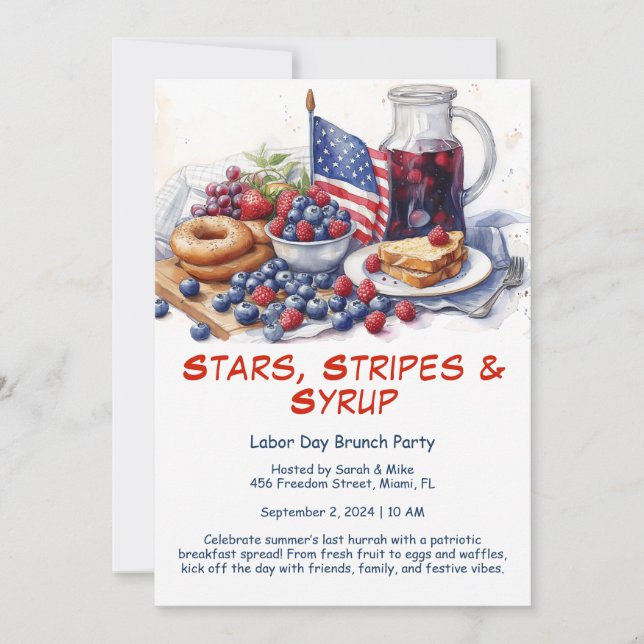 Invitación al desayuno por el Día del Trabajo - Br (Anverso)