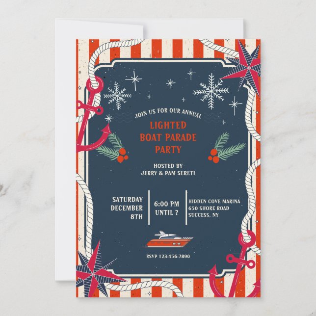 Invitación al desfile de barcos de los navidades (Anverso)