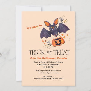 Invitación al desfile de Bat Halloween