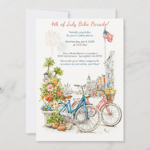 Invitación al desfile de bicicletas del 4 de julio