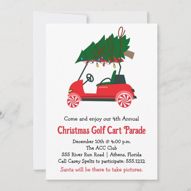 Invitación al desfile de carros de golf de los nav (Anverso)