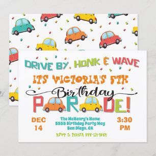 Invitación al desfile de cumpleaños