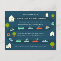 Invitación al desfile de cumpleaños de un coche du