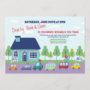Invitación al desfile de cumpleaños Drive By Birth