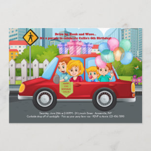 Invitación al desfile de fiestas de cumpleaños