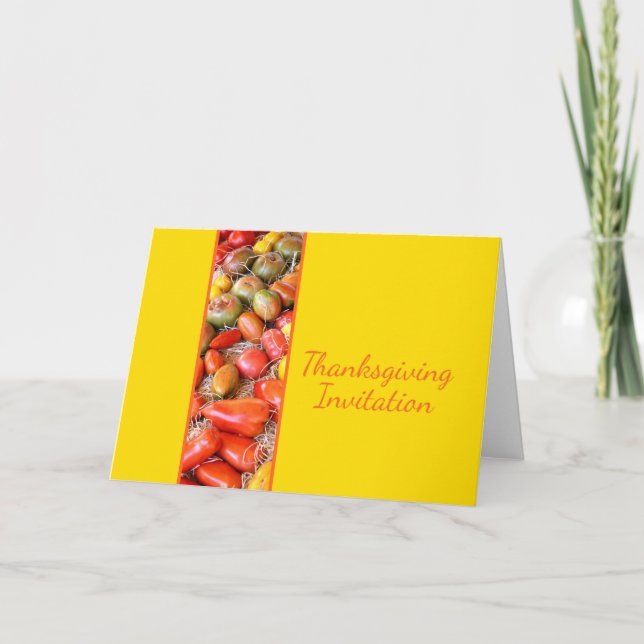 Invitación al Día de Acción de Gracias (Anverso)