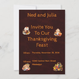 Invitación al Día de Acción de Gracias