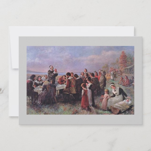 Invitación al Día de Acción de Gracias (Anverso)