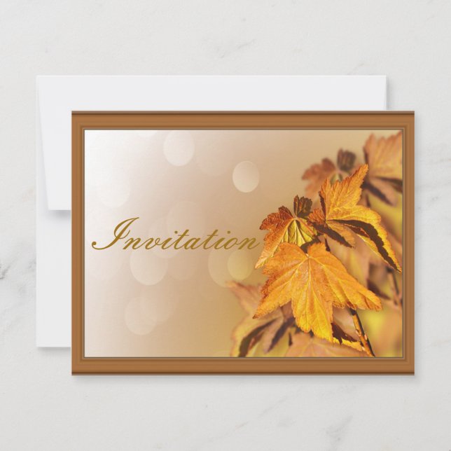 Invitación al Día de Acción de Gracias (Anverso)