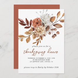 Invitación al día de Acción de Gracias de Floral d