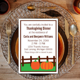 Invitación al Día de Acción de Gracias de Parche d