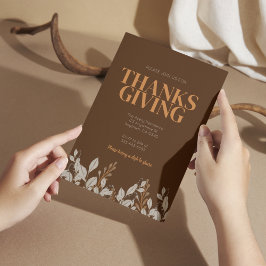 Invitación al Día de Acción de Gracias Fall Floral