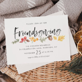Invitación al Día de Acción de Gracias Foliage Fal