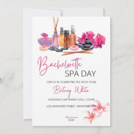 Invitación al Día de Bachelorette Spa