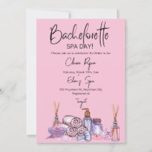 Invitación al Día de Bachelorette Spa