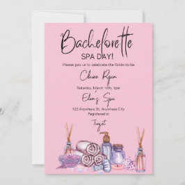 Invitación al Día de Bachelorette Spa