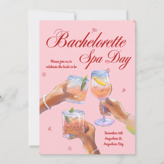 Invitación al Día de Bachelorette Spa