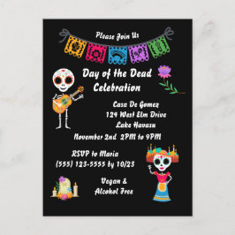 Invitación al Día de la Calavera del Azúcar Muerto
