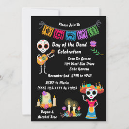 Invitación al Día de la Calavera del Azúcar Muerto