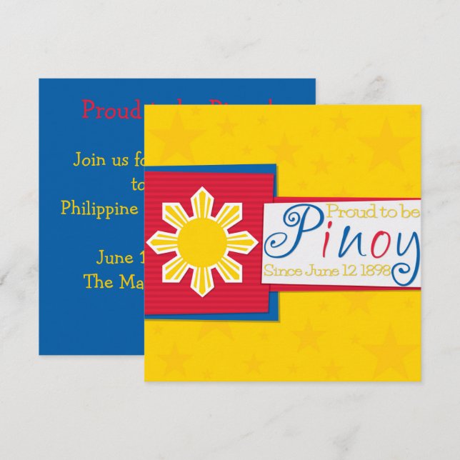 Invitación al Día de la Independencia de Filipinas (Anverso / Reverso)