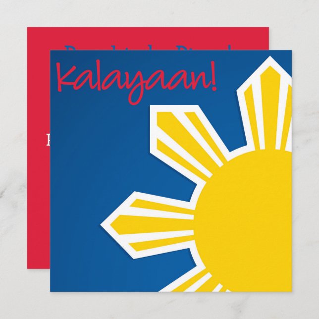 Invitación al Día de la Independencia de Filipinas (Anverso / Reverso)