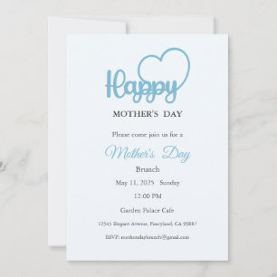 Invitación al Día de la Madre, almuerzo de brunch 