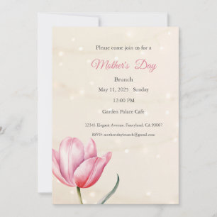 Invitación al Día de la Madre, almuerzo de brunch 